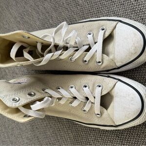 Converse High-Top Sneakers in Cream